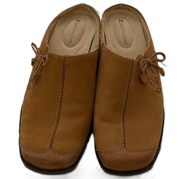 Naturalizer Tan Suede Leather Mules - Picture 1 of 8